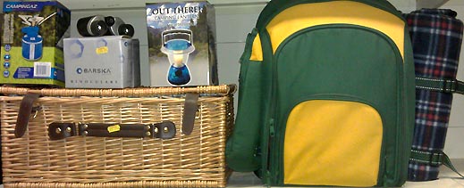 Picnics and otdoor activity equipment